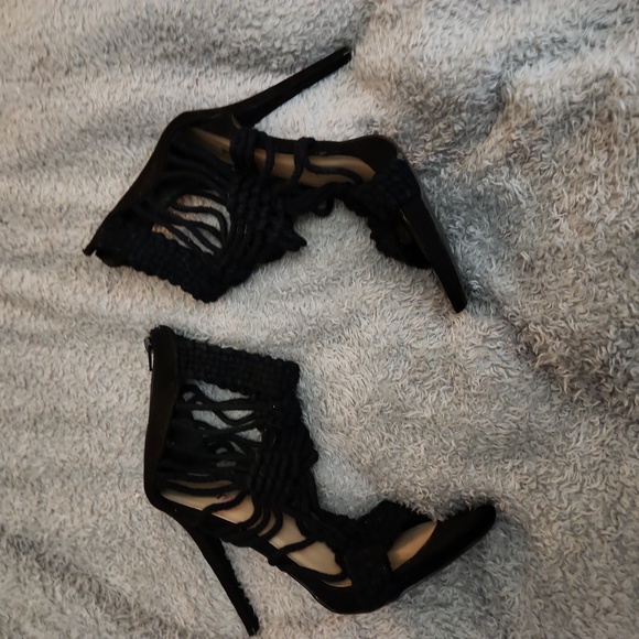 JustFab Shoes - Justfab Size 10 Braided Knit Crochet Steletto Heels